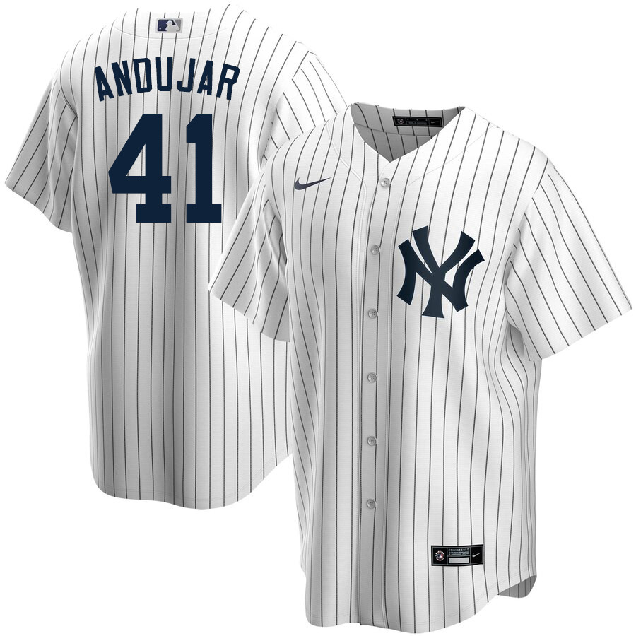 2020 Nike Men #41 Miguel Andujar New York Yankees Baseball Jerseys Sale-White